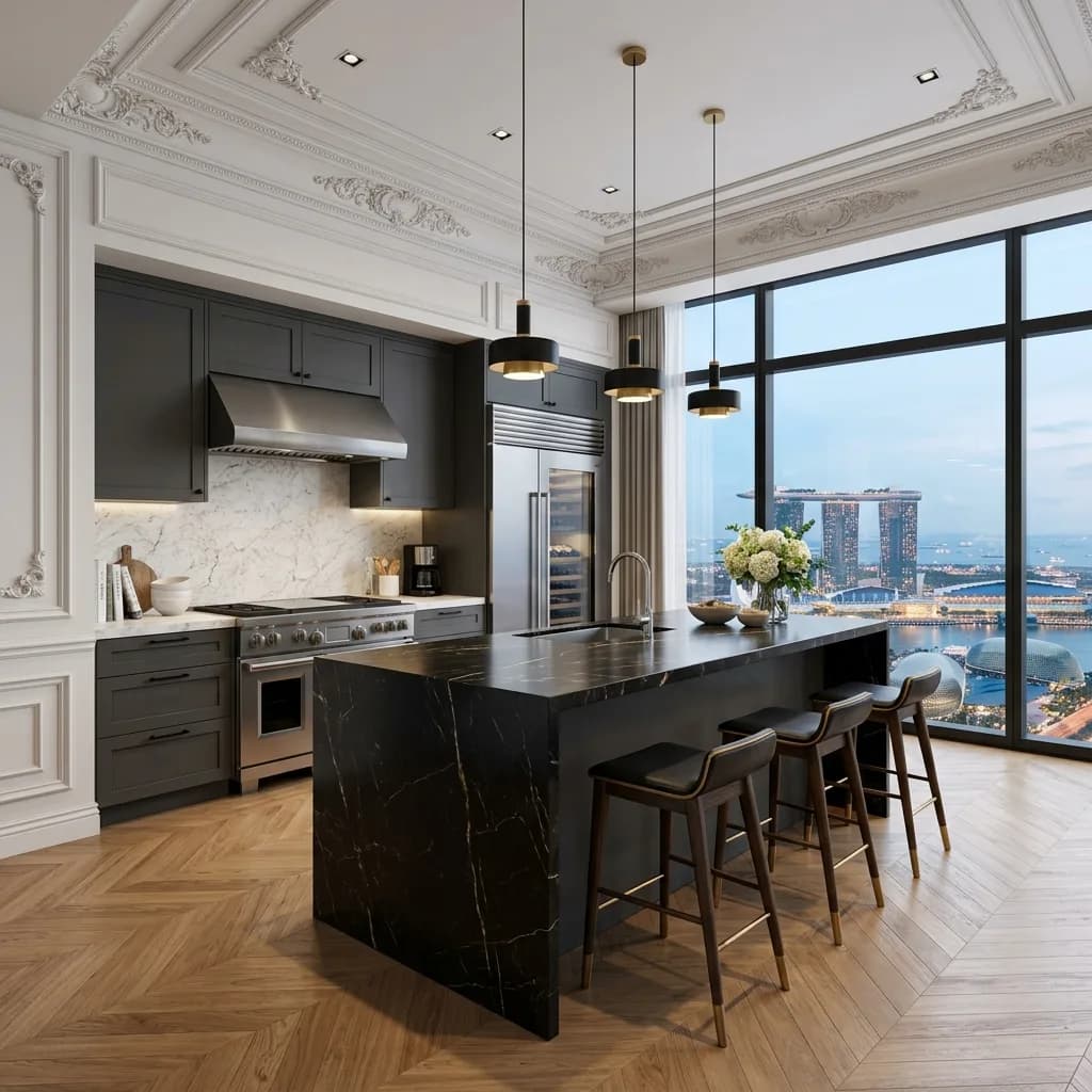 Parisian Modern architectural aesthetic framework layout 3
